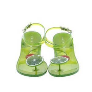 Katy Perry Playful Lime Gel Sandals in Green with Toe Ornament in Size 7